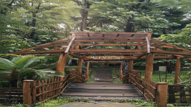 Entrance of mud valcano in baratang island andaman 