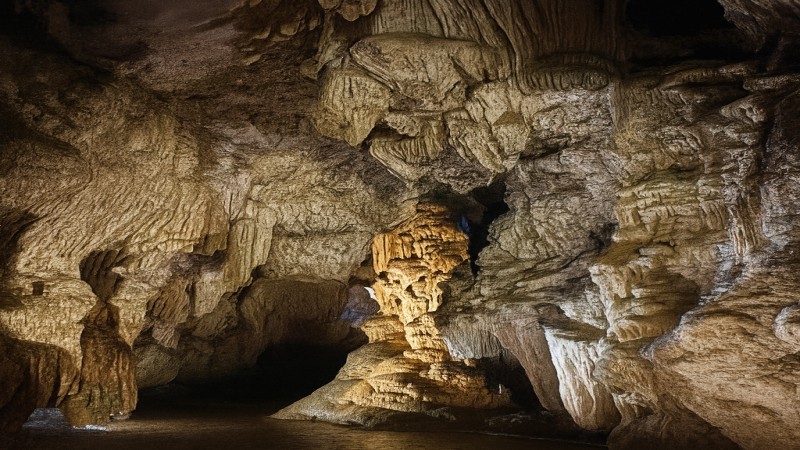 Limestone cave in baratang island Andaman 