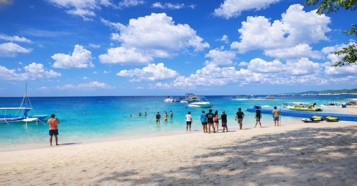 Beautiful blue sea and white sand beach in Andaman Islands, a must-visit for things to do in Andaman.