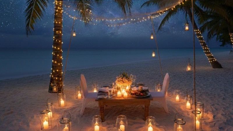 Candle lite dining experience on Havelock Island, Andaman and Nicobar Islands